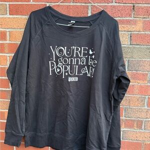 Wicked Broadway Musical Black long sleeved tee– Plus 1XW